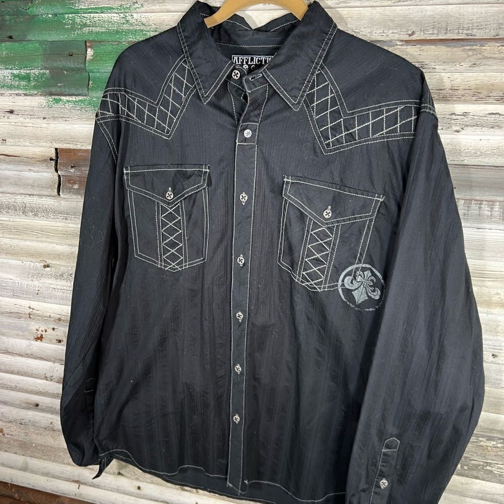 Affliction Button Up Shirt - Picture 3 of 9